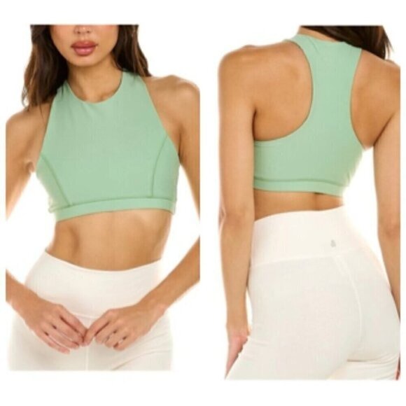 WeWoreWhat Other - WeWoreWhat Revolve Athletic High Neck Racerback Sports Bra SMALL Fair Green